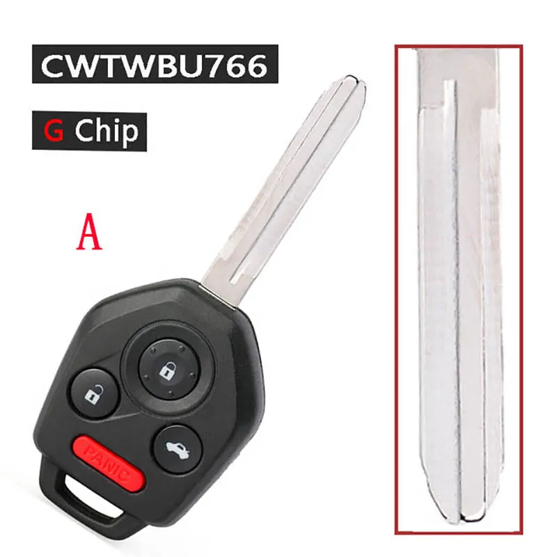 CN034012 Remote Key Fob CWTWB1U766 For Subaru Outback Forester Impreza Tribeca ASK 433MHz 4D60/ 4D62/ G Chip