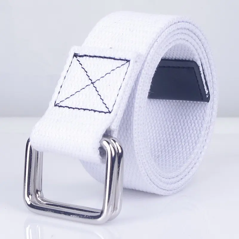 Unisex Double Rings Buckle Quick Release Belts Canvas Breathable Outdoor Leisure Women Sport Men Zinc Alloy Jeans Accessories