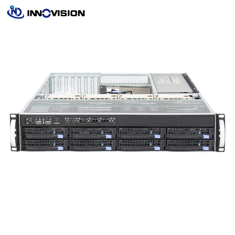 New 2U 8bay Hotswap Server With I3 I5 I7 Or E3 CPU Max 64Gb RAM Memory For NAS Clould Date Storage