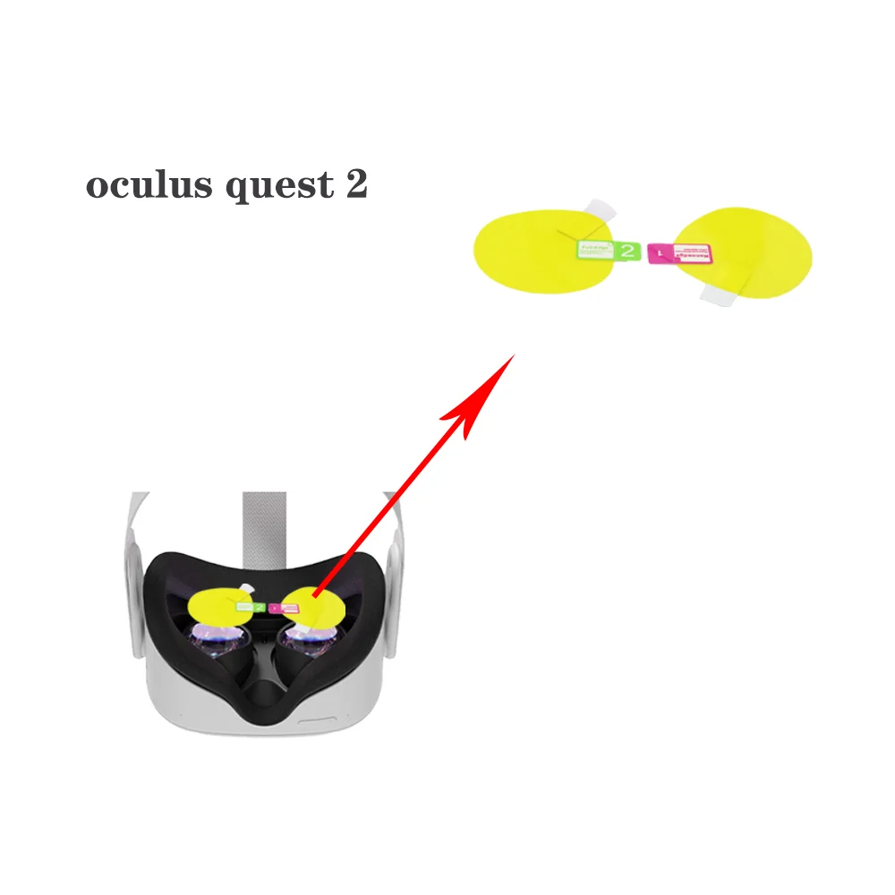 2 قطعة/4 قطعة VR حامي عدسة حارس فيلم ل كوة كويست 2 غطاء بولي TPU لينة الأفلام العدسات ل Quest2 VR الواقع الافتراضي المضادة للخدش