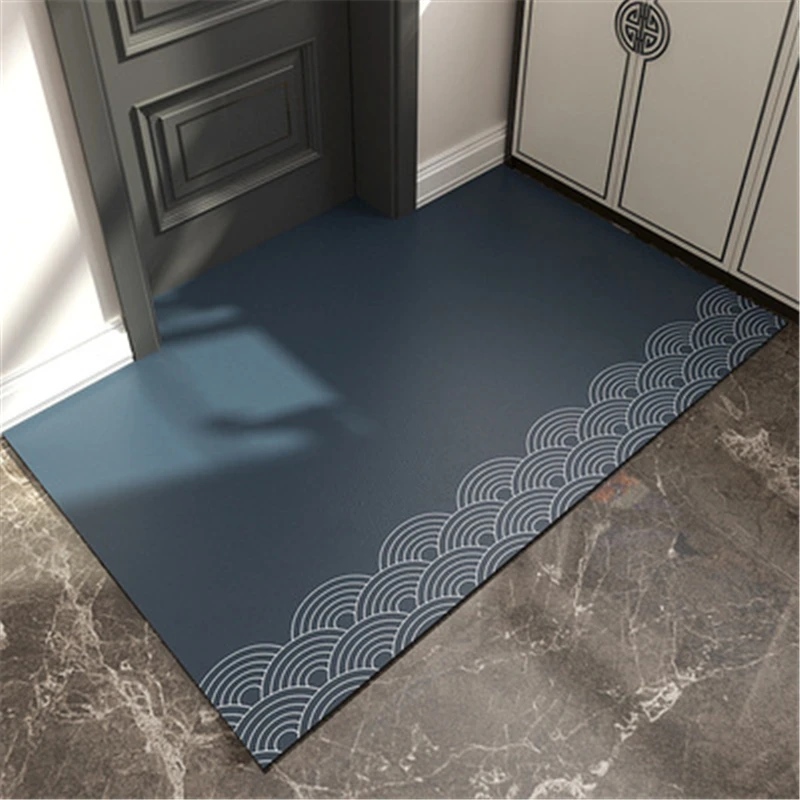 

Eovna PU Leather Entrance Doormat Non-slip Carpets for Living Room Kitchen Geometric Waterproof and Oil-proof Scrubable Mat