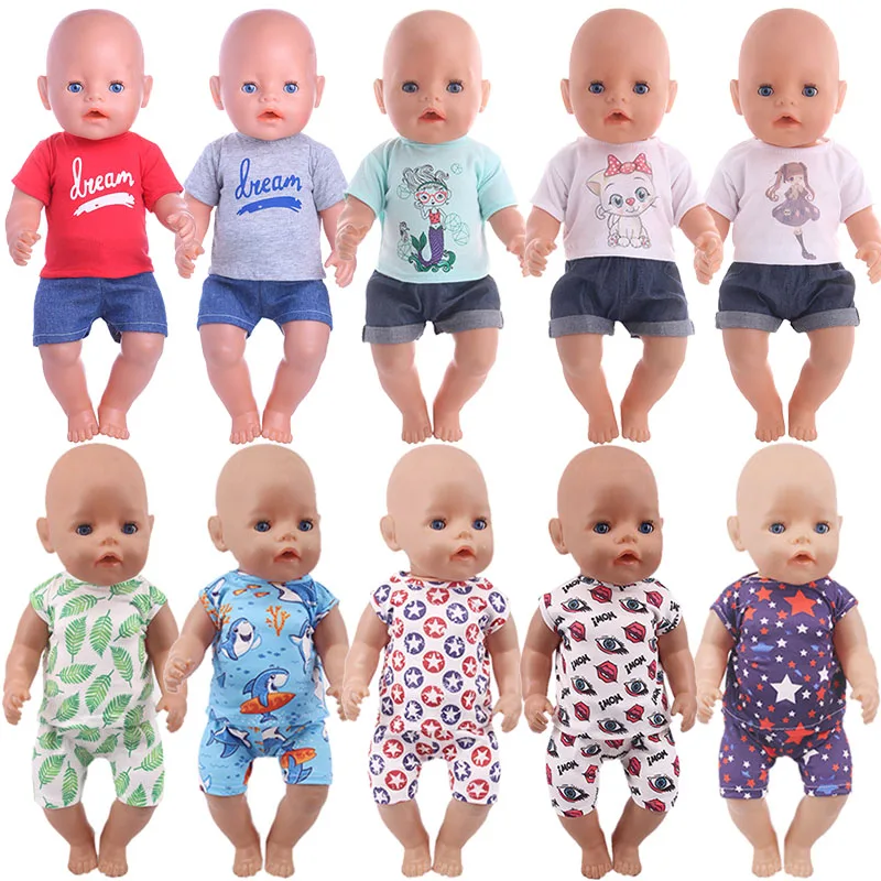 

Doll Casual Outfit Pajamas Panties For 18 Inch American&43Cm Born Baby Generation Doll Clothes Accessories Girl Russian DIY Toys