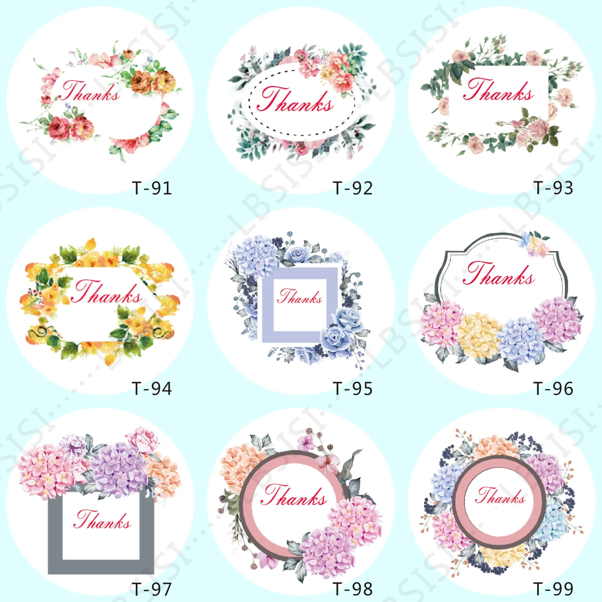 LBSISI Life 1000pcs Custom Stickers Print Logo Personalized Waterproof Paper Stickers Labels Wedding Christmas Decoration