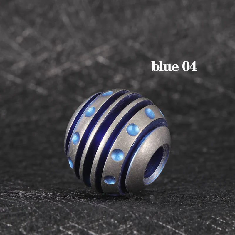 

1PC Blue Planet SeriesTitanium Alloy EDC Paracord Beads Lanyard Pendants Knife Beads Rope Cord Beads Pendants