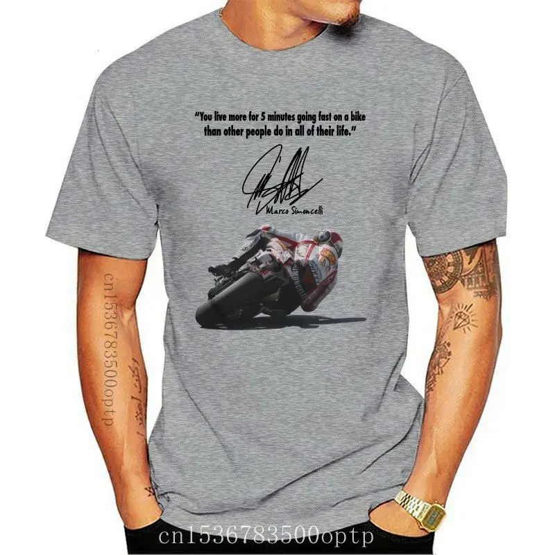 Men tshirt Marco Simoncelli Quote hot women T-Shirt tees top