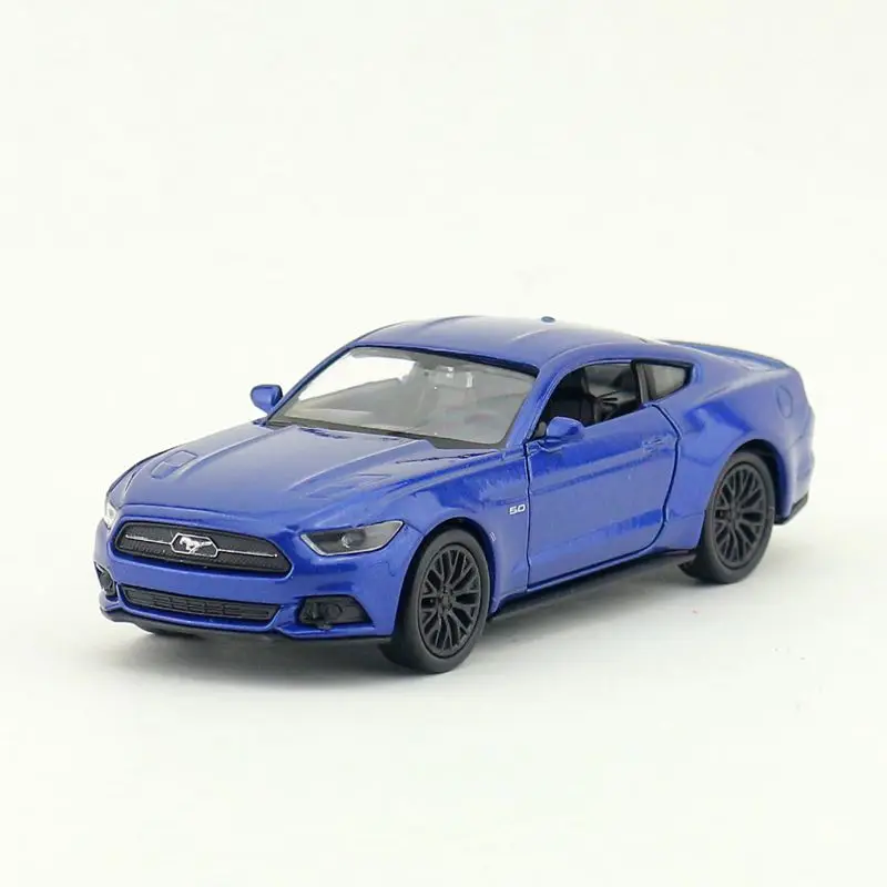 WELLY Toy Diecast Vehicle Model 1:36 Scale 2015 Ford Mustang GT Super Pull Back Car Educational Collection Gift Children