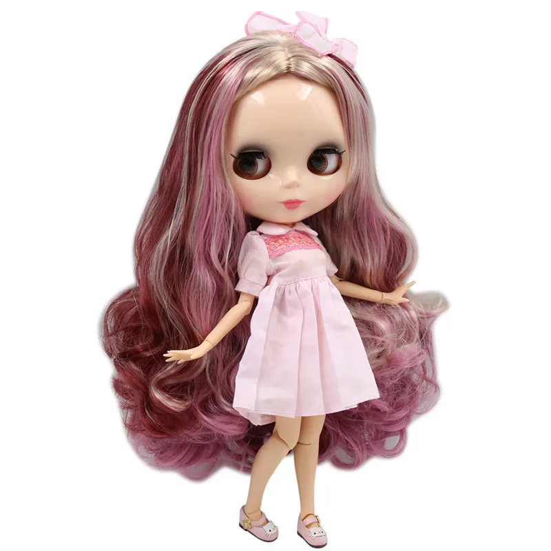 ICY DBS Blyth Doll Series No.BL1063/3139/12532 Blonde mix pink and purple hair with Natural skin Joint body Neo 1/6 BJD