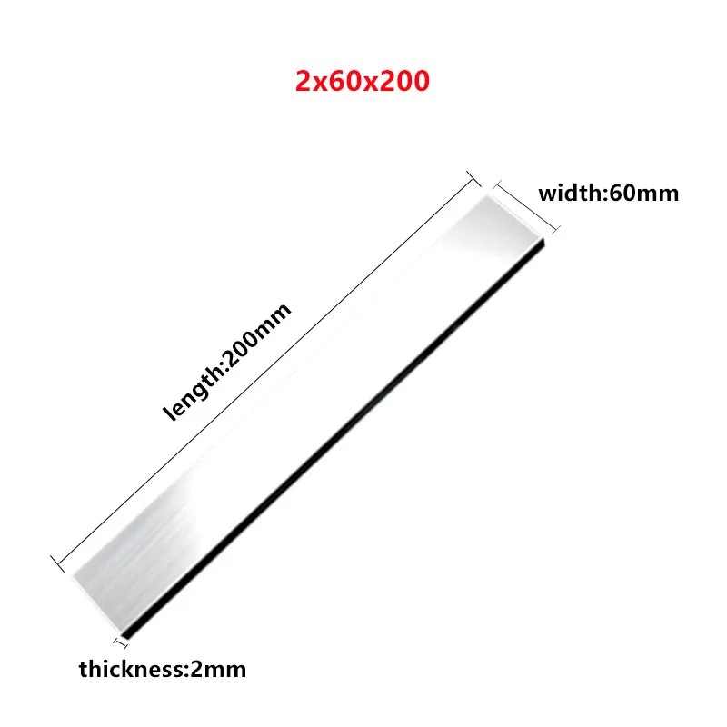 2x20x200 2*25*200 2x30x200 2*40*200 2x50x200 2*60*200 Thick 2mm Long 200mm High-Speed Steel Lathe Turning Tool White Steel Knife