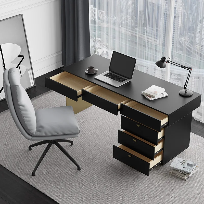 Desk Nordic style simple modern study lightweight computer desk desk desk chair combination