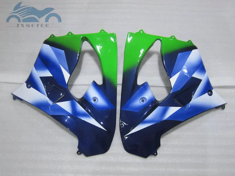 Customized full fairing kits for Kawasaki Ninja 1998 1999 ZX9R ABS plastic fairings kit 98 99 ZX-9R green blue bodyworks