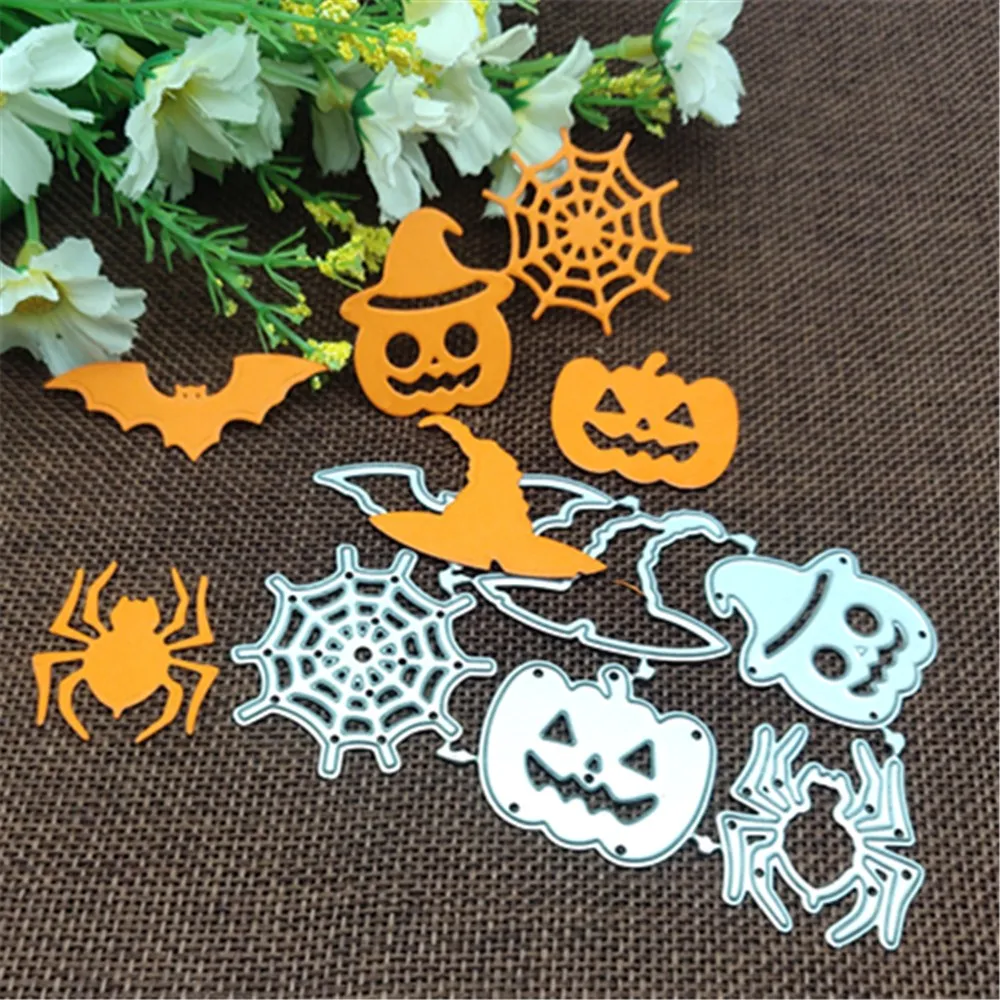 Halloween Cobweb pumpkin hat bat set frame Metal Cutting Dies Stencils For DIY  Decorative Embossing Handcraft Die Template