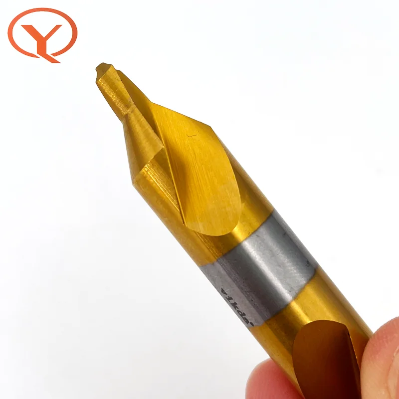 QIYE Coated Center Drill Bit 1.0-5.0mm TiN HSS Metalworking Hole Drill 60 Degrees Combined Drill Bit Solid Carbide spot drills