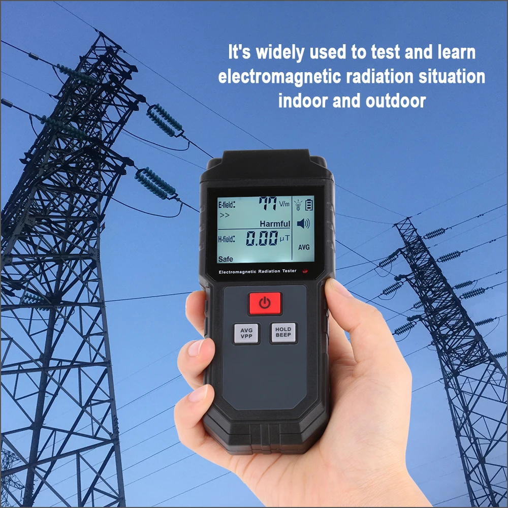 RZ-Detector de radiación de campo electromagnético, dosímetro de emisión de contador portátil de mano, medidor Digital Emf para ordenador y teléfono