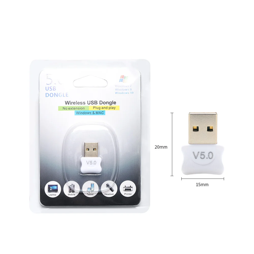 PCER USB Bluetooth Dongle Adattatore 5.0 per PC Altoparlante Del Computer Mouse Senza Fili di Musica di Bluetooth Audio Ricevitore Trasmettitore aptx 5.0