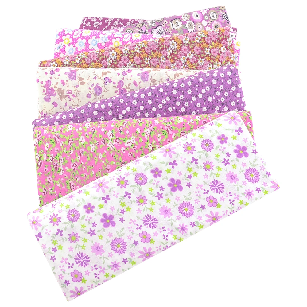 Booksew 30*30cm 8 PCS Pack Cotton Fabric Flower Printed Sewing Cloth Quilting Fabrics For DIY Handicrafts Accessories Patchwork