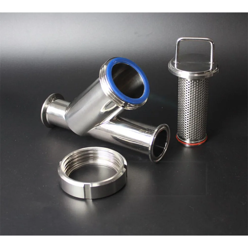 

3/4" 1" 1-1/4" 1-1/2" Pipe OD x 1.5" Tri Clamp Sanitary Y-Shaped Strainer Filiter SUS304 Stainless Steel Dairy Beer Brewing