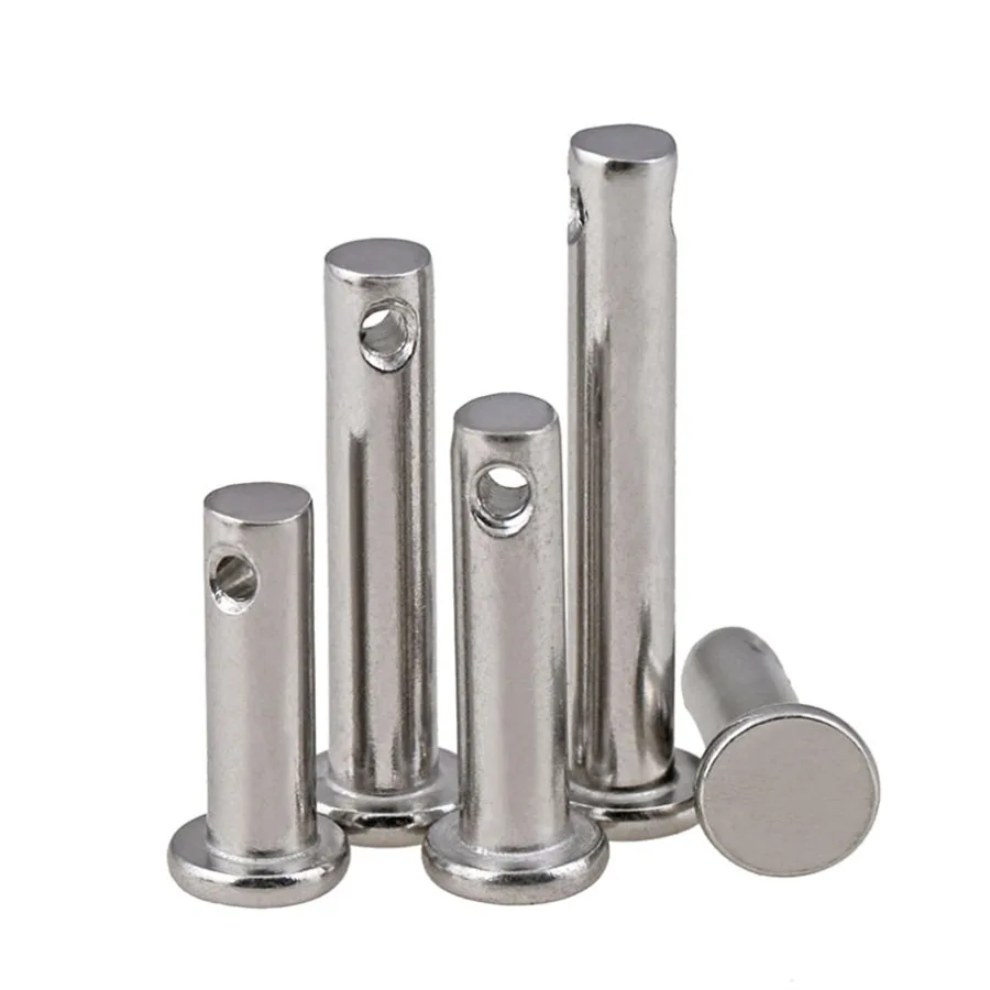 M3 M4 M5 M6 M8 M10 M12 304 Stainless Steel Shaft Flat Head With Hole Cylindrical Pin Positioning Pin