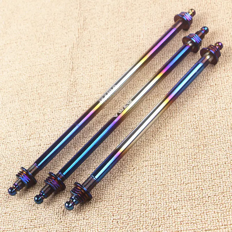 M12 Motorcycle Front Wheel Axle 304 Stainless Steel Plated Color with Both Side Screw