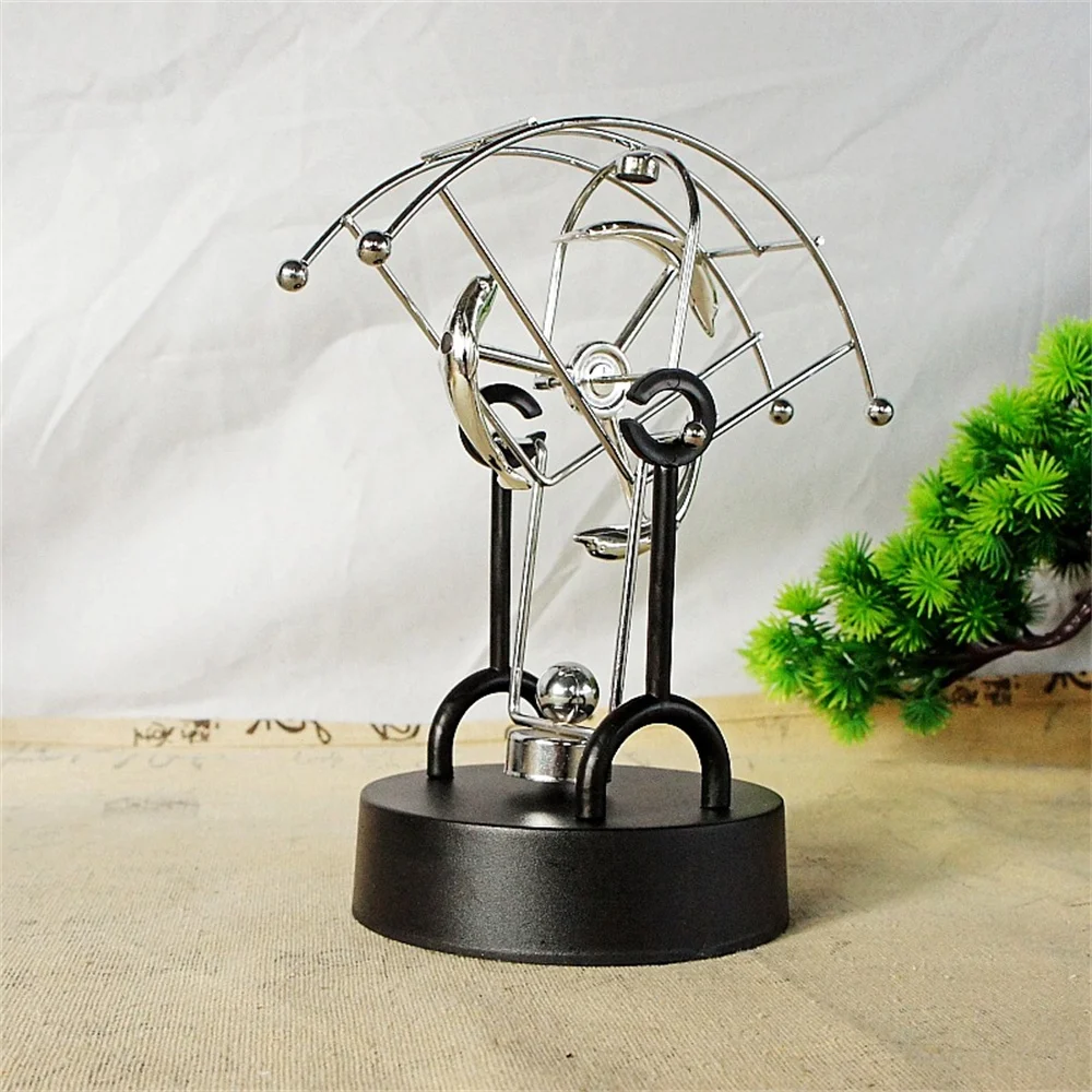 Metal Perpetrator Magnetic Perpetual Motion Newton Pendulum Metal Chaotic Pendulum Newton\'s Cradle Craft Toy Home Decoration