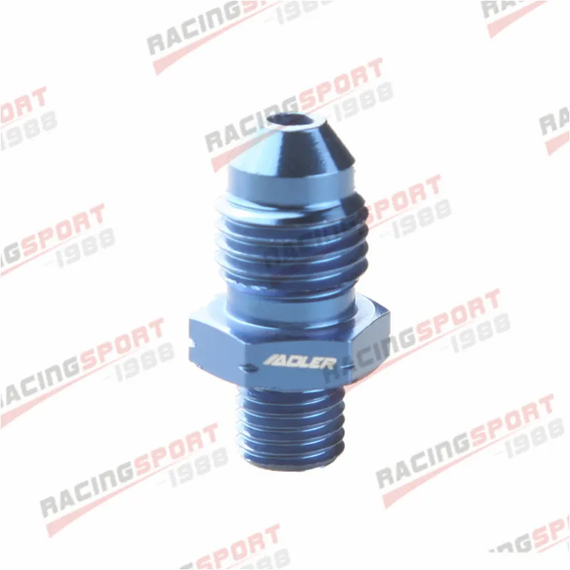 

AN-4 AN4 JIC Flare To M8x1.0 Metric Straight Male Hose Fitting Adapter blue