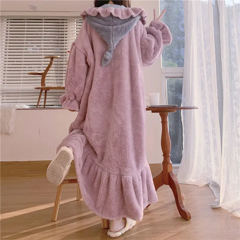 Robes à capuche pour femmes, Zones coréennes, KouStudents imprimés, Lovely Female, Full Sleeve, Confortable, All-Match Venues, Smile Fashion, Winter