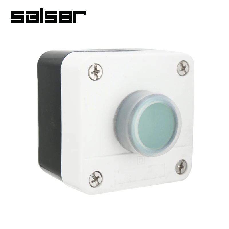 660V 10A One Green Button Momentary Reset ABS Waterproof Plastic Box Push Button Switch For Gate Opener