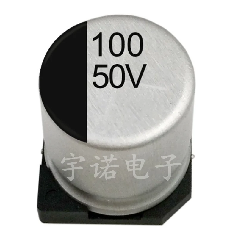 10PCS 50V100UF Electrolytic Capacitor 8*10mm SMD Aluminum Electrolytic Capacitor 100uf 50v Size：8x10.5（MM）