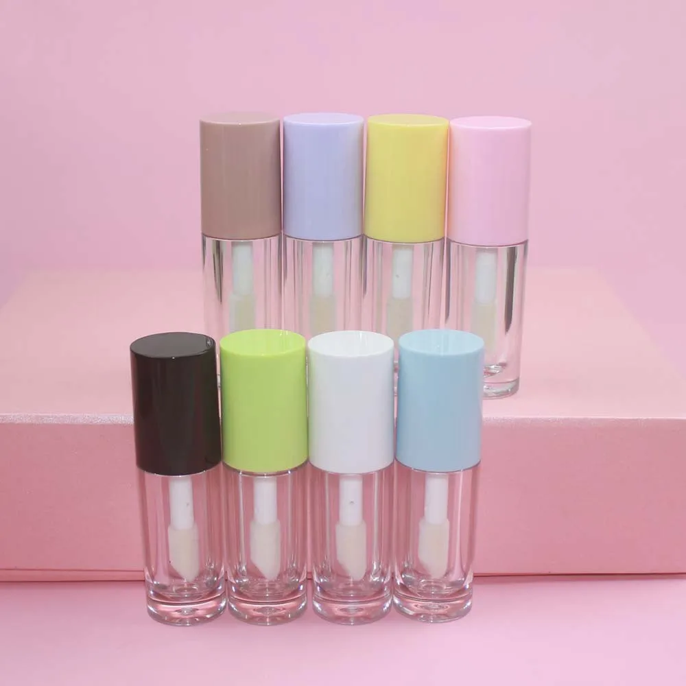 10PCS 20PCS 30PCS 50PCS 6ml Colored Lip Gloss Plastic Container/ Big Brush Tube PETG Material Corrosion Resistance Wholesale