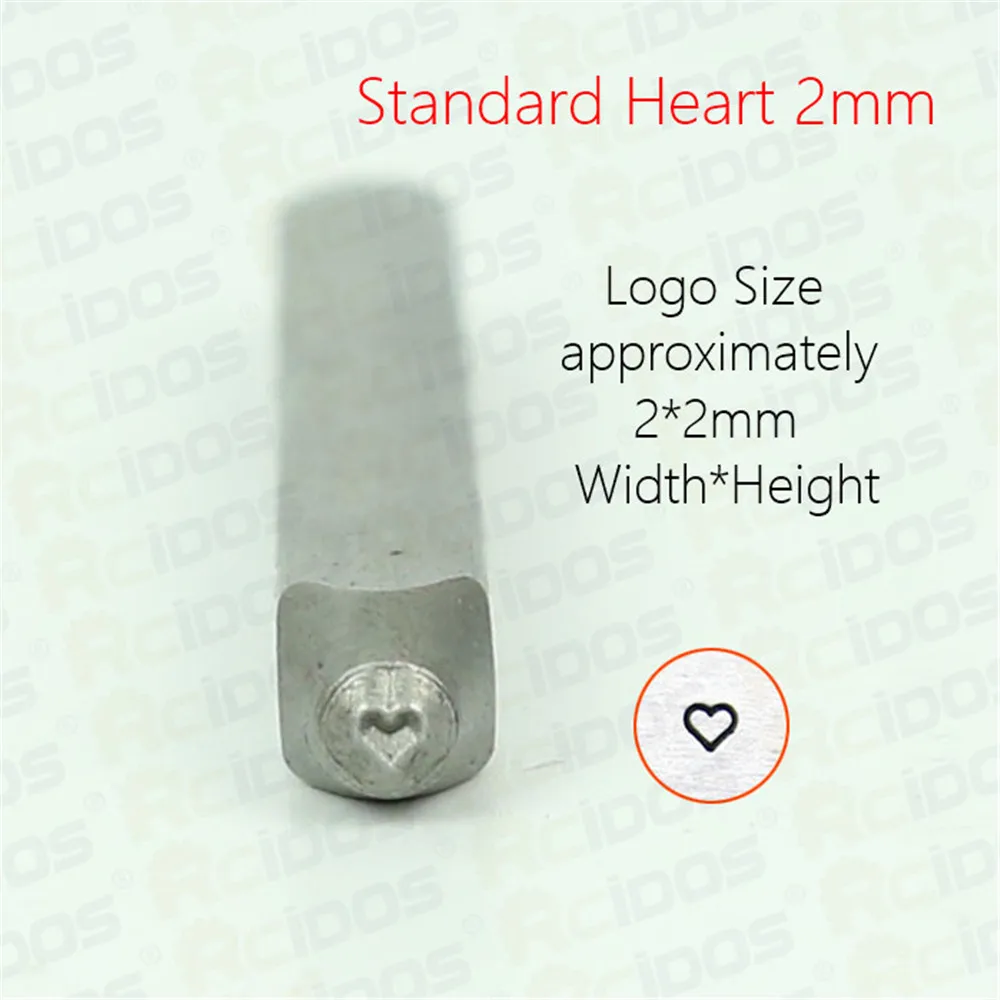 1.5/2/3mm Fat Heart Steel Stamp,DIY Metal Punch Stamp,Metal Jewelry Design Stamps