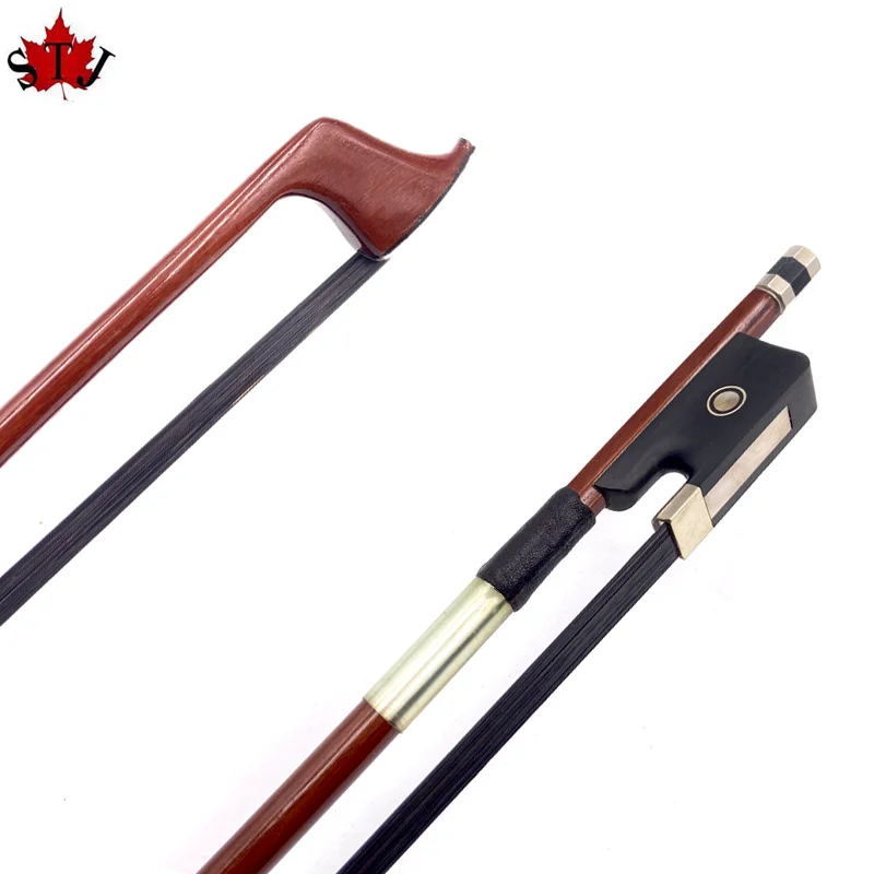 1pcs student brazilwood cello bow 4/4,ebony frog,Natural Mongolian horsehair horsetail,cello parts accessories