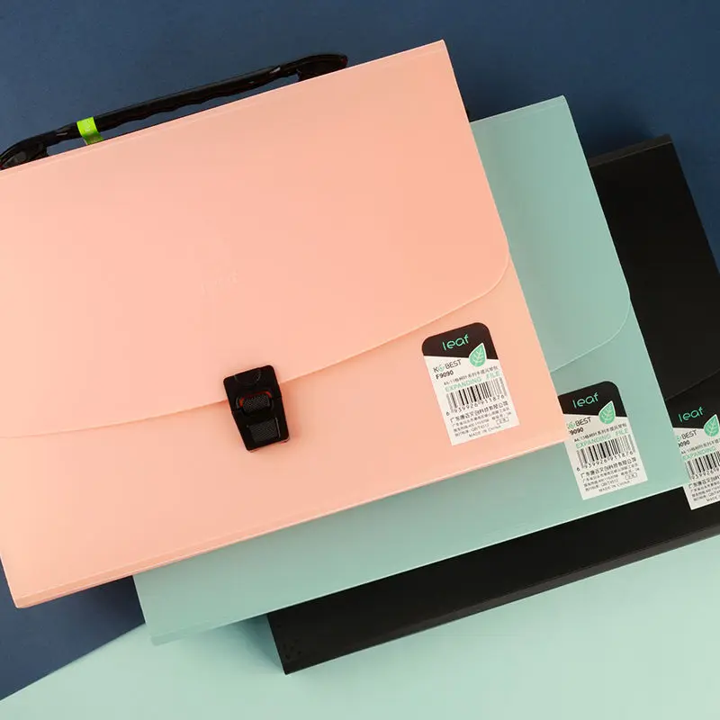 A4 Simple Large-Capacity Multi-Layer 13 Grid Organ Bag Portable Storage Bag Test Paper File Storage Organize Student Folders