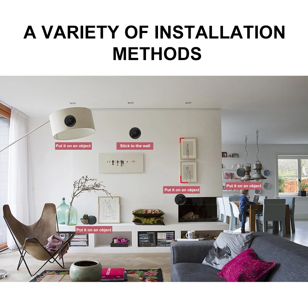 Minicámara A9 de seguridad inteligente para el hogar, videocámara de acción inalámbrica con Wifi, 1080P, P2P, grabadora de vídeo remota para Casa inteligente