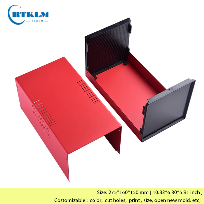 Four colors Iron enclosure for junction box metal electronic enclosure diy iron profile housing instrument case 275*160*150mm