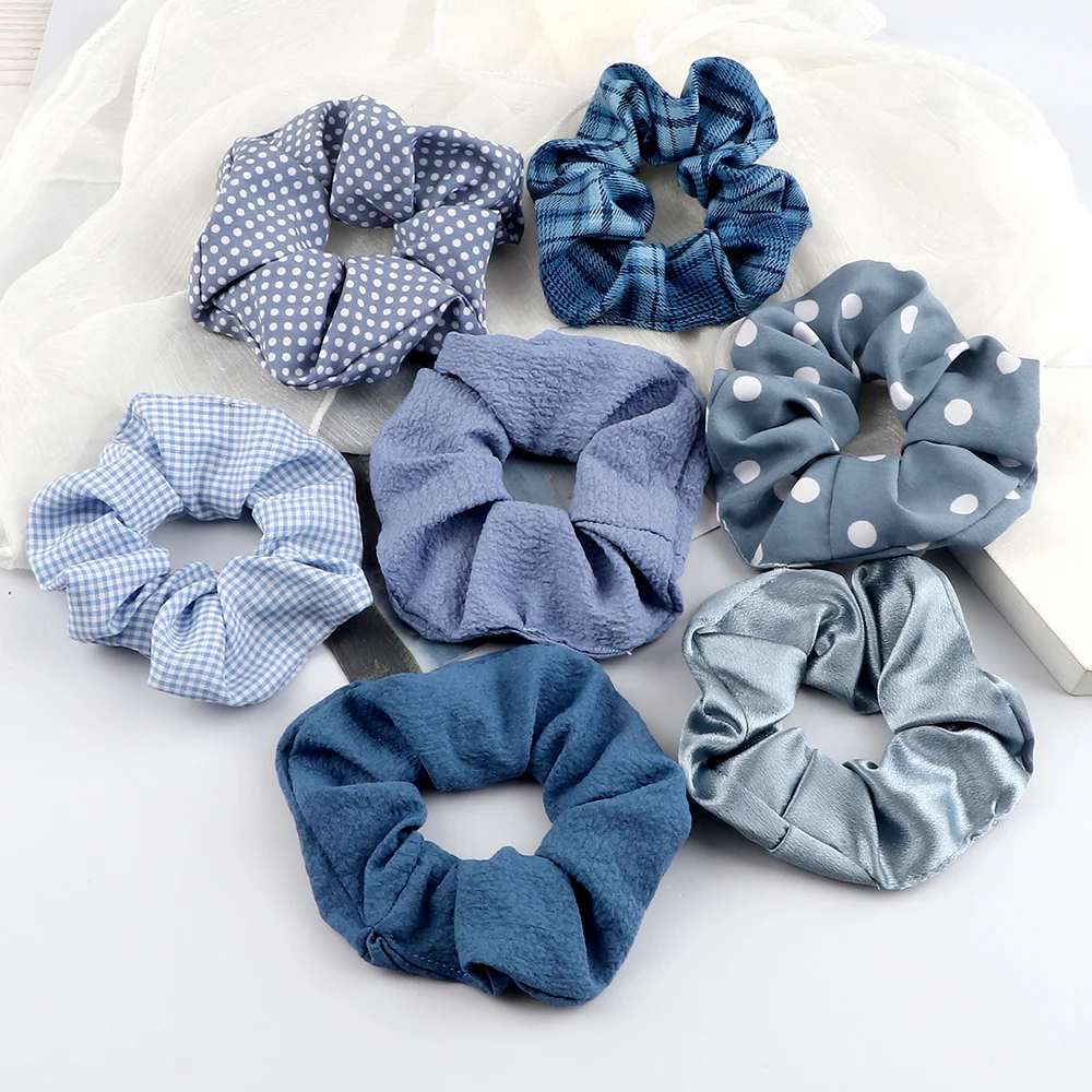 3 sztuk/partia koreański drukowanie duże opaski do włosów dla kobiet dziewczyna elastyczna pierścień do włosów moda Scrunchies randki strona stroik akcesoria