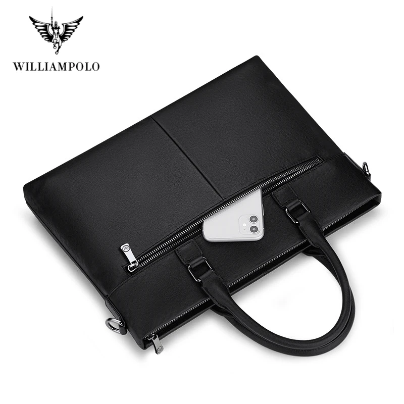 2020 Brand Business Men\'s Briefcase High Quality Totes Leather Men Laptop Handbags Messenger Bags For Male