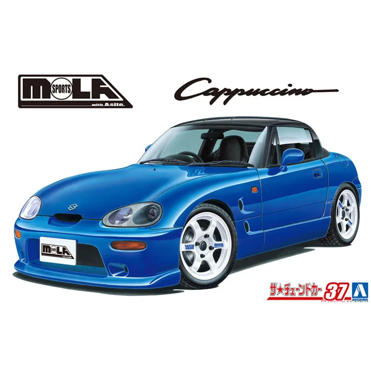 AOSHIMA Plastic Assembly Car Model 1/24 Scale Suzuki MOLA Sports EA11R Cappuccino 1991 Adult Collection DIY Assembly Kit 06234