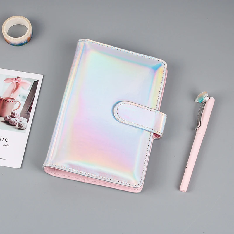 Macaron Color Binder Notebook Student Office Stationery PU Handbook Notepad Travel Book Learning Office Supplies