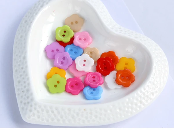 100pcs/lot Size:13mm Candy Cartoon Flower Buttons for Craft Baby Kids Clothing Button Handmade Scrapbooking Decoration(ss-568)