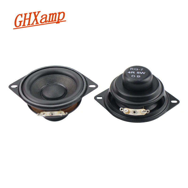 GHXAMP 2 Inch 52mm Full Range Speaker 4 Ohm 5W  Bass Speaker Neodymium Rubber Edge 16mm Voice Coil Subwoofer Audio 2pcs