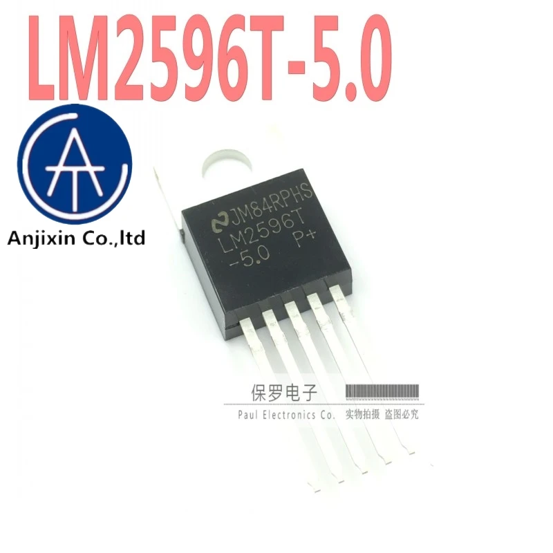 Régulateur de commutation 100% original, 10 pièces, LM2596T-5.0 5V à-220, nouveau, en stock réel