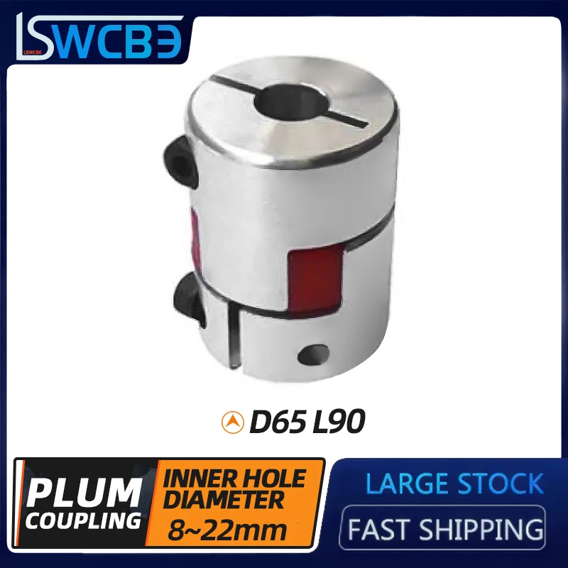 

CNC Motor Jaw Shaft Coupler Flexible Spider plum Coupling D65 L90 8/10/12/12.7/14/15/16/18/19/20/22mm Elastic coupling