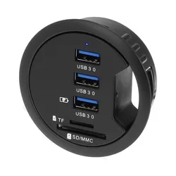 USB 3.0 HUB Adapter Charging Mount Desk 3/4-Port USB 3.0 Hub With External Stereo Sound Adapter Combo SD Card Reader