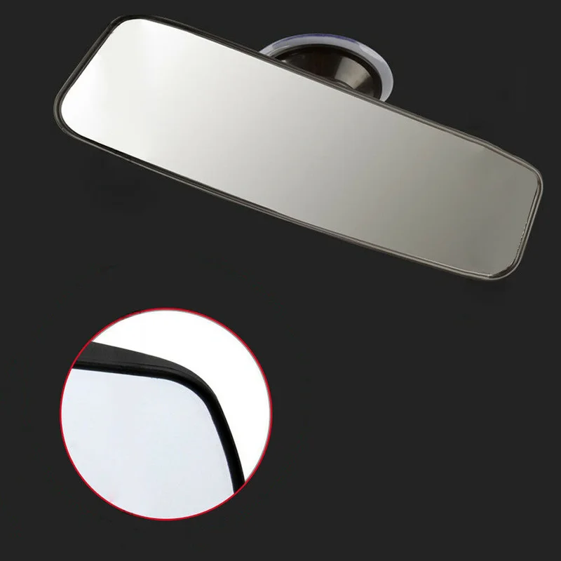 Car Tuning Truck SUV Wide Flat Interior Rear View Mirror Suction Stick Rearview Adjust Security Protection Car Accessories