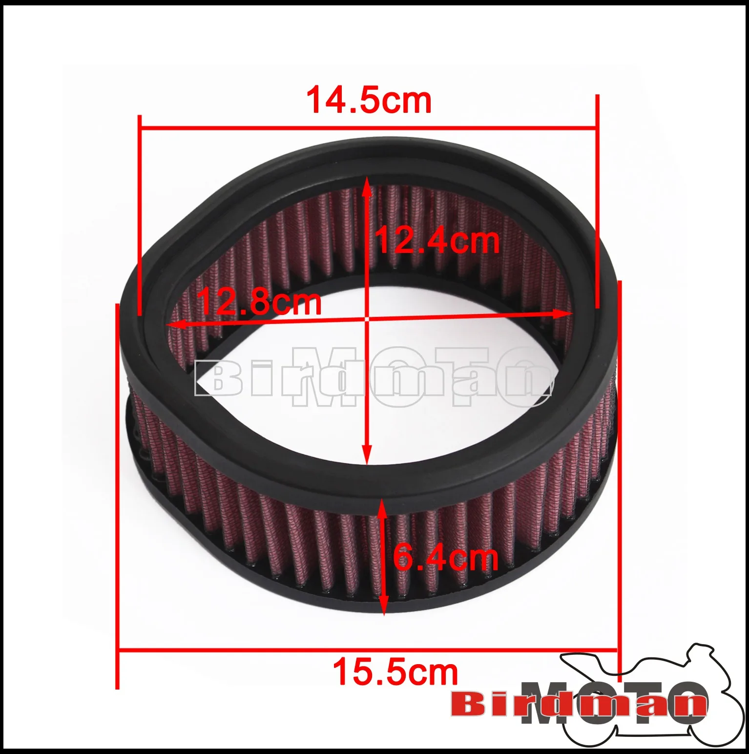 Motorcycle Red Air Filter Intake Air Cleaner High Flow For Harley S&S Super E and G Carb Carburetors With Teardrop Air Cleaner