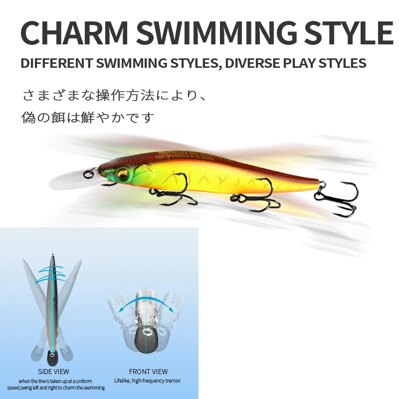 BEARKING NEW fishing lures, assorted colors, minnow crank 11cm 14g,tungsten weight system. hot model crank bait 10 colors