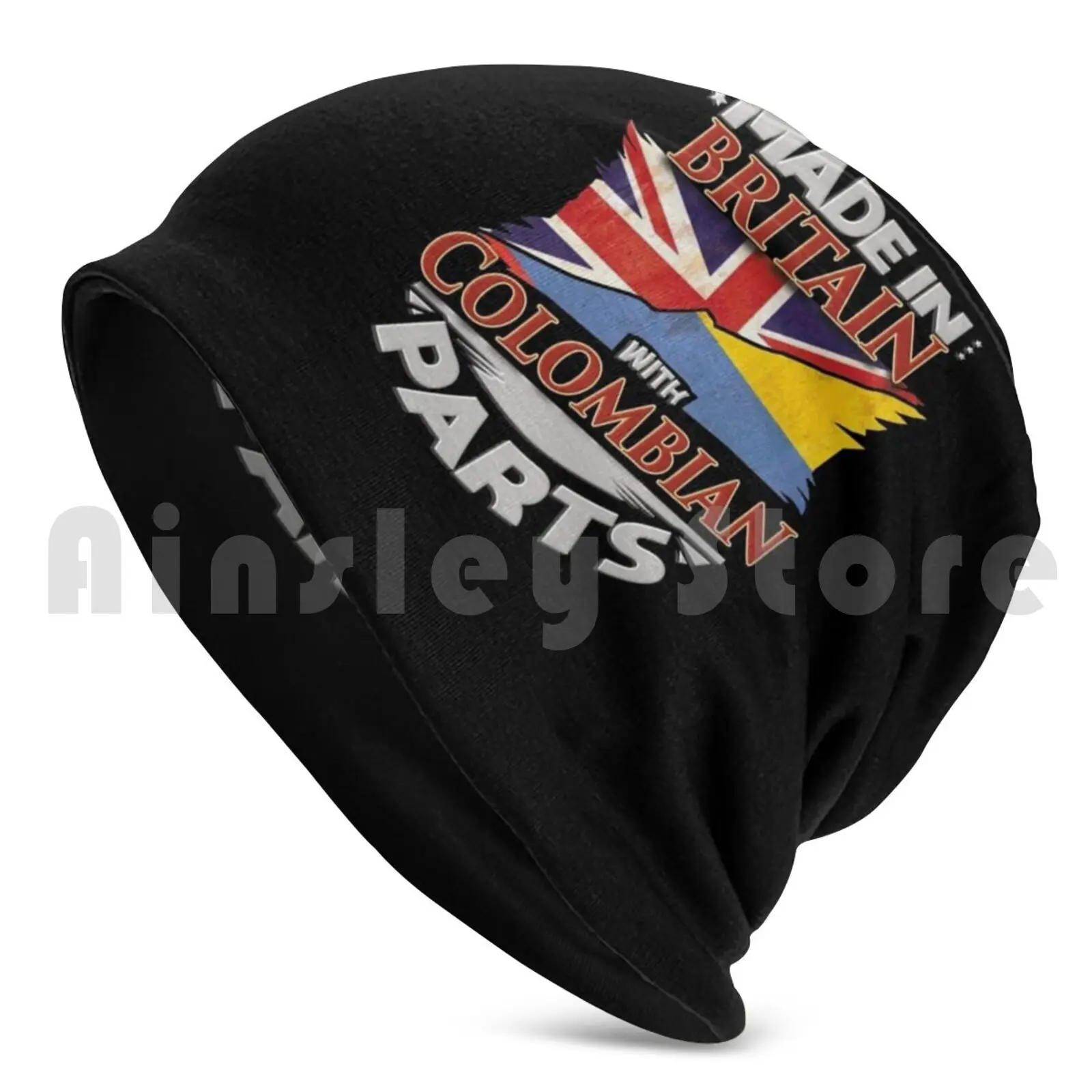 Made In Britain With Colombian Parts-Gift For Colombian From Colombia Grown In Britain Beanies Print Anti-Slip Floor Mats