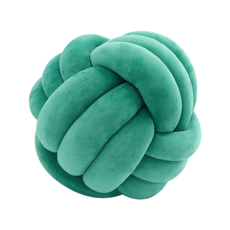 Dia27cm Nordic Style Pillow Cushion Ball Knot Pillow Solid Color Baby Calm Sleep Dolls Stuffed Kid Adult Bedroom Decor