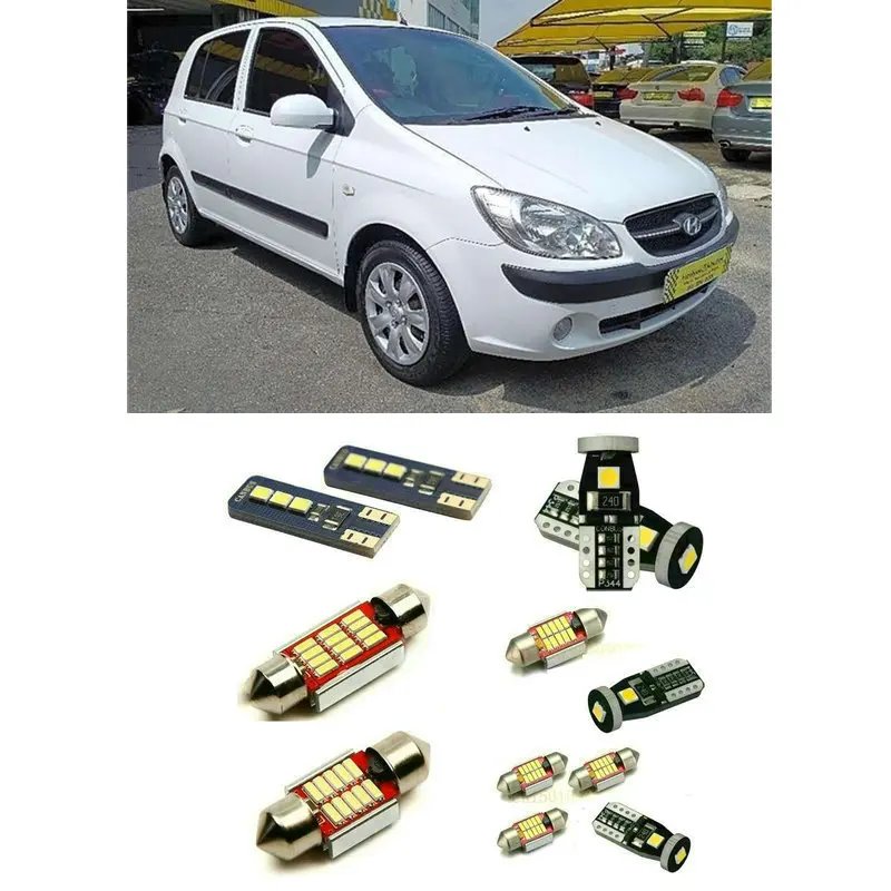 

Car Led Reading Light For Hyundai Getz 2011 2010 2009 Dome Map Trunk License Plate Light 9pc