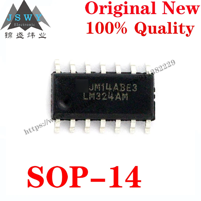 10~100 PCS LM324AM SOP-14 Semiconductor Operational Amplifier-Op Amp IC Chip with for module arduino Free Shipping LM324