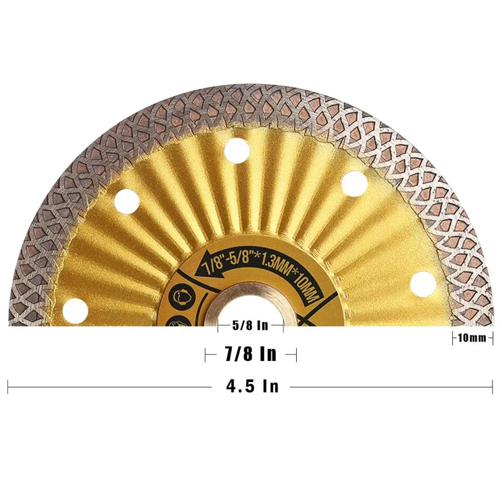4.5"/7" Super Thin Diamond Tile Blade Porcelain Cutting Blade for Cutting Porcelain Tile Granite Marble